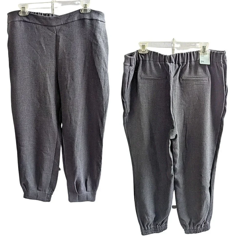 NWT PROLOGUE Hematite Gray Mid-Rise Stretch Pull-On Jogger Pants Size XXL